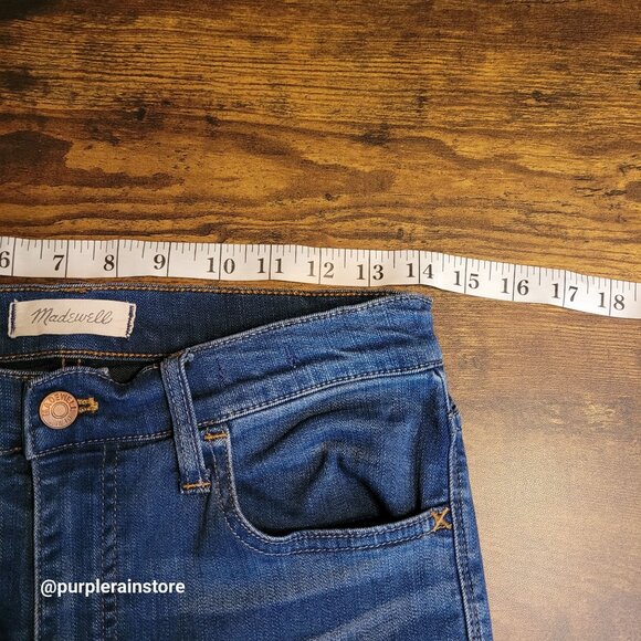Madewell Jeans 28 Roadtripper Skinny Mid Rise Tummy Control Orson Wash H5804 - Picture 7 of 13